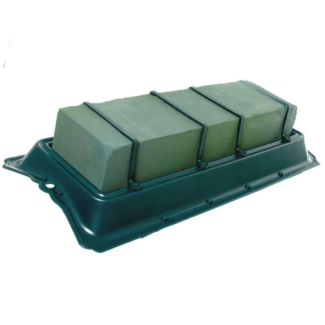 Verdanbloom® Deluxe Casket Saddle Flower Holder with Floral Foam Series	 Verdanbloom® Deluxe Casket Saddle Flower Holder with Floral Foam Series