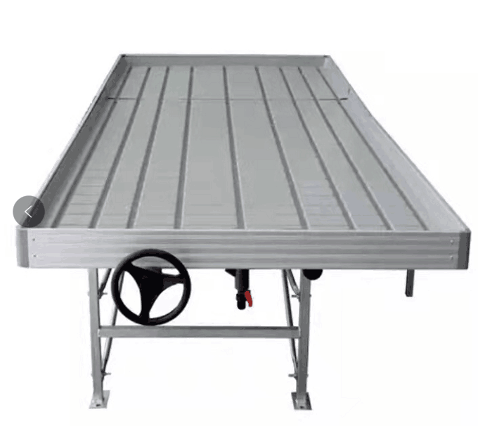 GrowMax Pro Industrial Ebb and Flow Rolling Bench: Automated Hydroponic Flood Table GrowMax Pro Industrial Ebb and Flow Rolling Bench: Automated Hydroponic Flood Table